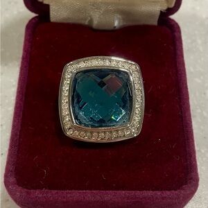 Premier Designs Blue and Silver Gemstone Ring